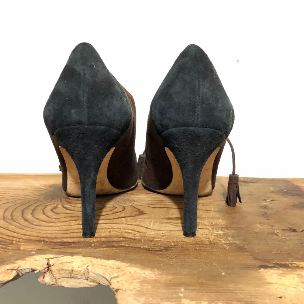 * 🎉 HP 🎉 Kate Spade | Duotone Suede Heeled Oxfords Size 6.5 - Picture 4 of 11